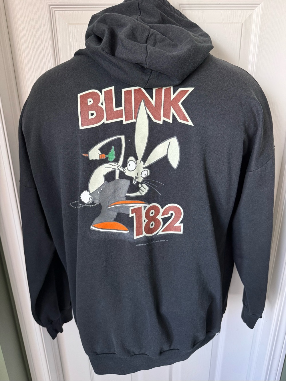 VTG 90’s Blink 182 Dude Ranch Rabbit Pullover Hoodie 1997 Grail Band Shirt XL